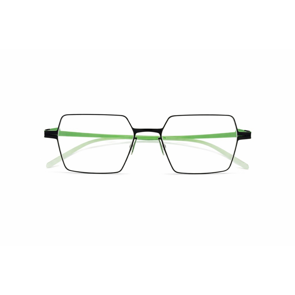 LOOL IONIC DSGR 50-18-140 Eyeglass Frames Black Green Metal Made Spain